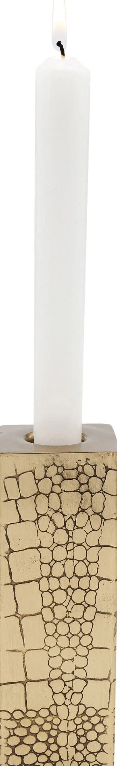 Świecznik Stalowy Złoty Na 1 świecę 15 Cm*KARE Design Best