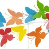 Wieszak ścienny Colorful Butterflies 79x31 Cm Kolorowy*KARE Design Clearance
