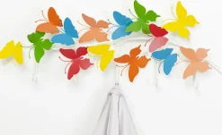 Wieszak ścienny Colorful Butterflies 79x31 Cm Kolorowy*KARE Design Clearance