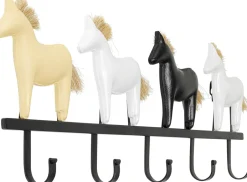 Wieszak ścienny Czarna Stal Motyw Zwierzęcy Konie 63x22 Cm*KARE Design Discount