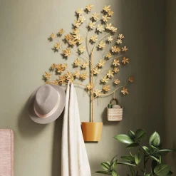 Wieszak ścienny Leafline 93x158 Cm Złoty*KARE Design