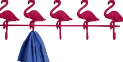 Wieszak ścienny Stalowy Z 5 Haczykami Różowy Flamingi 68 Cm*KARE Design Hot