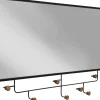 Wieszak ścienny Z Lustrem Czarny Haczyki Drewniane 100x54 Cm*KARE Design Online