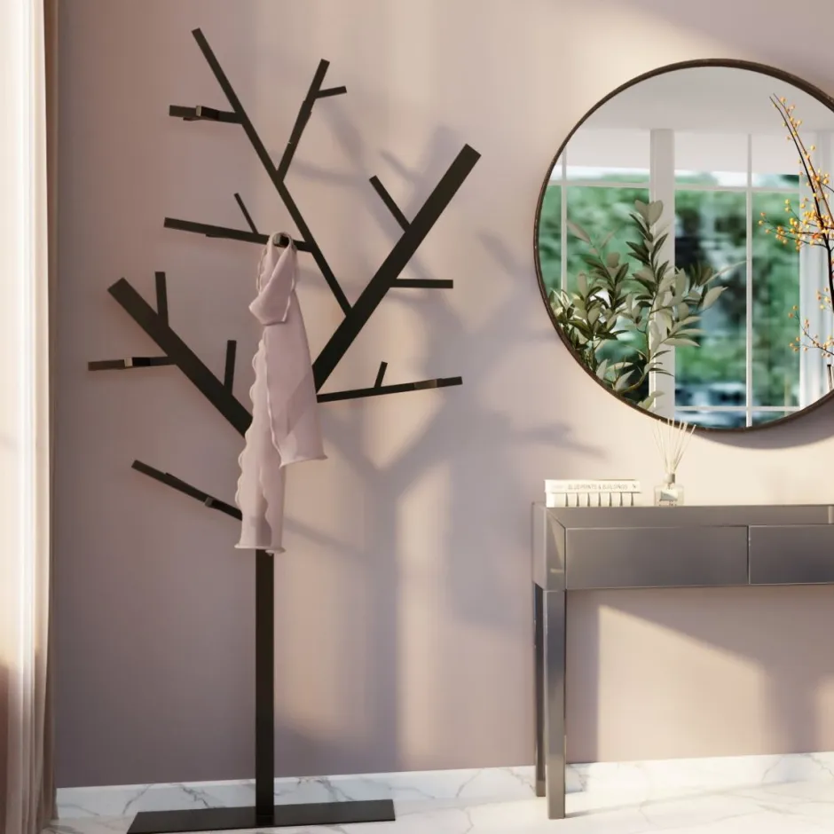 Wieszak Stojący Technical Tree 95x200 Cm Czarny*KARE Design New