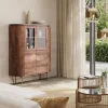 Witryna Grace 100x145 Cm Drewno Mango - Blat Marmur*KARE Design