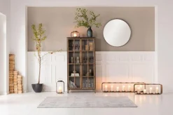 Witryna Kontor 187x97 Cm Szaro-drewniana*KARE Design Discount