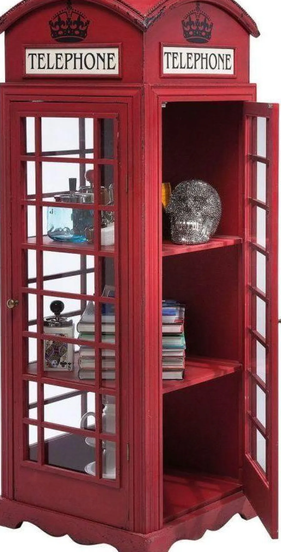 Witryna London Telephone 140x53 Cm Czerwona*KARE Design Discount