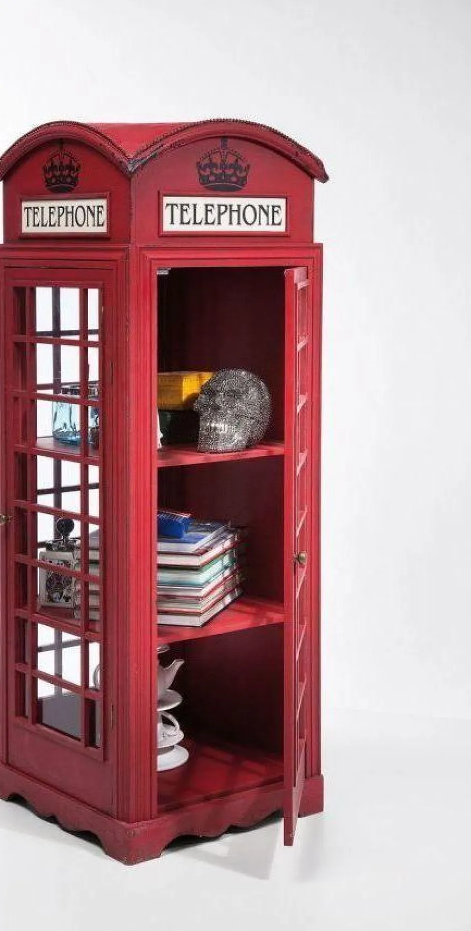 Witryna London Telephone 140x53 Cm Czerwona*KARE Design Discount