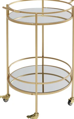 Wózek Barowy Emilia 57x78 Cm Złoty - Półki Lustrzane*KARE Design Best