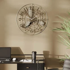 Zegar ścienny Fan Blade Ø61 Srebrny*KARE Design Discount