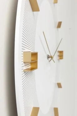 Zegar ścienny Leonardo Ø49 Cm Biało-złoty*KARE Design Hot