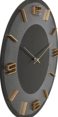 Zegar ścienny Leonardo Ø49 Cm Czarno-złoty*KARE Design Sale