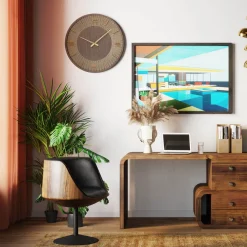 Zegar ścienny Levi Ø60 Cm Brązowy*KARE Design Hot