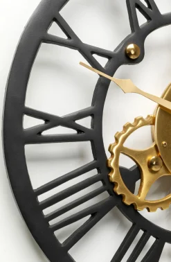 Zegar Clockwork 46x126 Cm Czarno-złoty*KARE Design Online