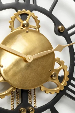 Zegar Clockwork 46x126 Cm Czarno-złoty*KARE Design Online