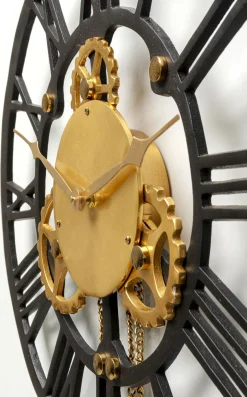 Zegar Clockwork 46x126 Cm Czarno-złoty*KARE Design Online