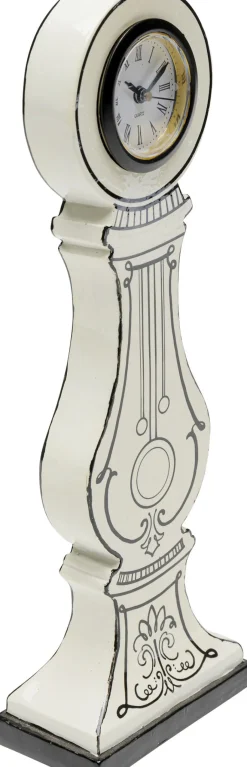 Zegar Stołowy Biały Wzory Czarne Klasyczne 9x26 Cm*KARE Design Hot