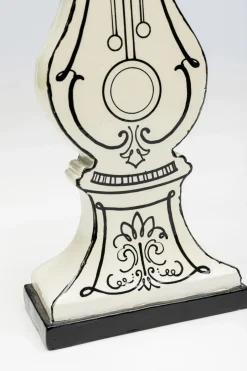 Zegar Stołowy Biały Wzory Czarne Klasyczne 9x26 Cm*KARE Design Hot