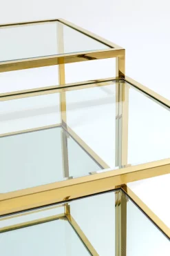 Zestaw Czterech Stolików Kawowych Orion Złote*KARE Design Clearance