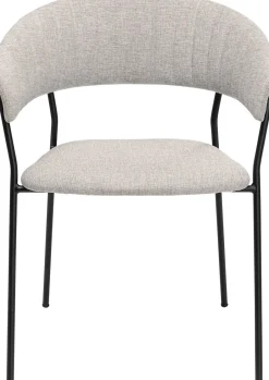 Zestaw Dwóch Krzeseł Beżowe Nogi Czarne 57x78 Cm*KARE Design New