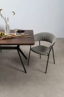 Zestaw Dwóch Krzeseł Beżowe Nogi Czarne 57x78 Cm*KARE Design New