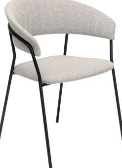 Zestaw Dwóch Krzeseł Beżowe Nogi Czarne 57x78 Cm*KARE Design New
