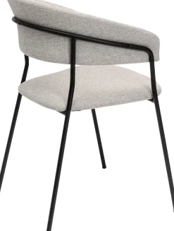 Zestaw Dwóch Krzeseł Beżowe Nogi Czarne 57x78 Cm*KARE Design New