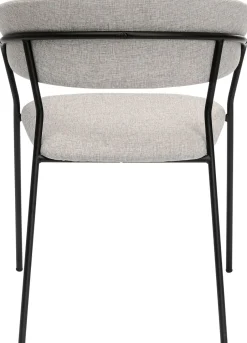 Zestaw Dwóch Krzeseł Beżowe Nogi Czarne 57x78 Cm*KARE Design New