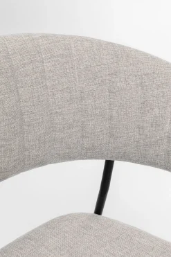 Zestaw Dwóch Krzeseł Beżowe Nogi Czarne 57x78 Cm*KARE Design New