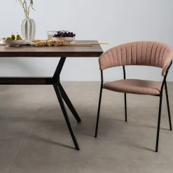 Zestaw Dwóch Krzeseł Różowe Nogi Czarne 57x78 Cm*KARE Design New