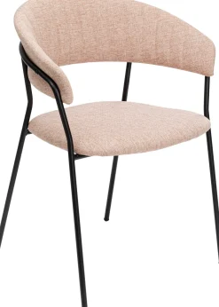 Zestaw Dwóch Krzeseł Różowe Nogi Czarne 57x78 Cm*KARE Design New