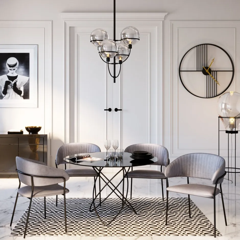 Zestaw Dwóch Krzeseł Z Podłokietnikami Belle 57x78 Cm Szare*KARE Design Discount
