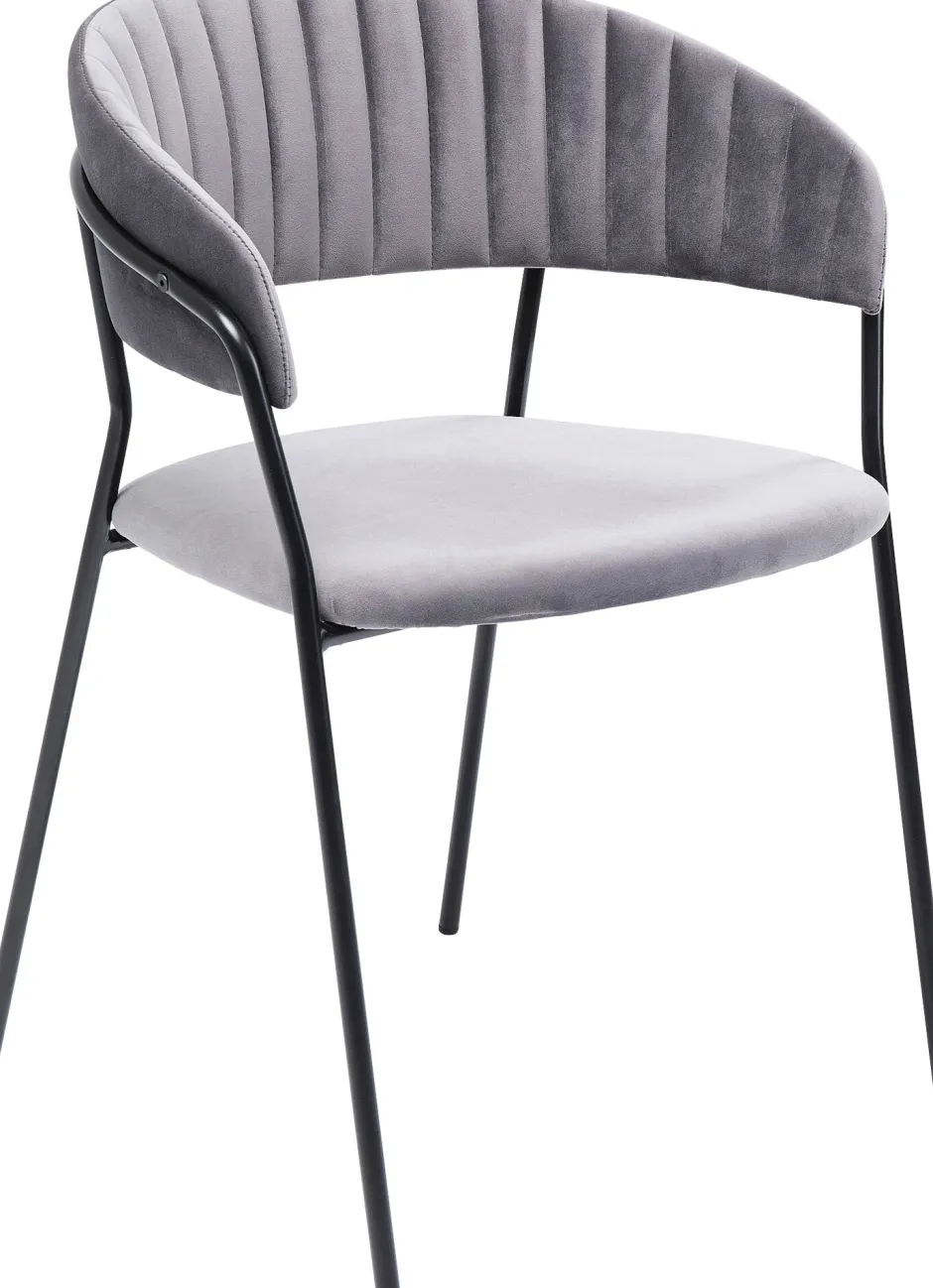 Zestaw Dwóch Krzeseł Z Podłokietnikami Belle 57x78 Cm Szare*KARE Design Discount