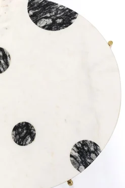 Zestaw Dwóch Stolików Do Salonu Czarno-białe Nogi Złote*KARE Design Discount