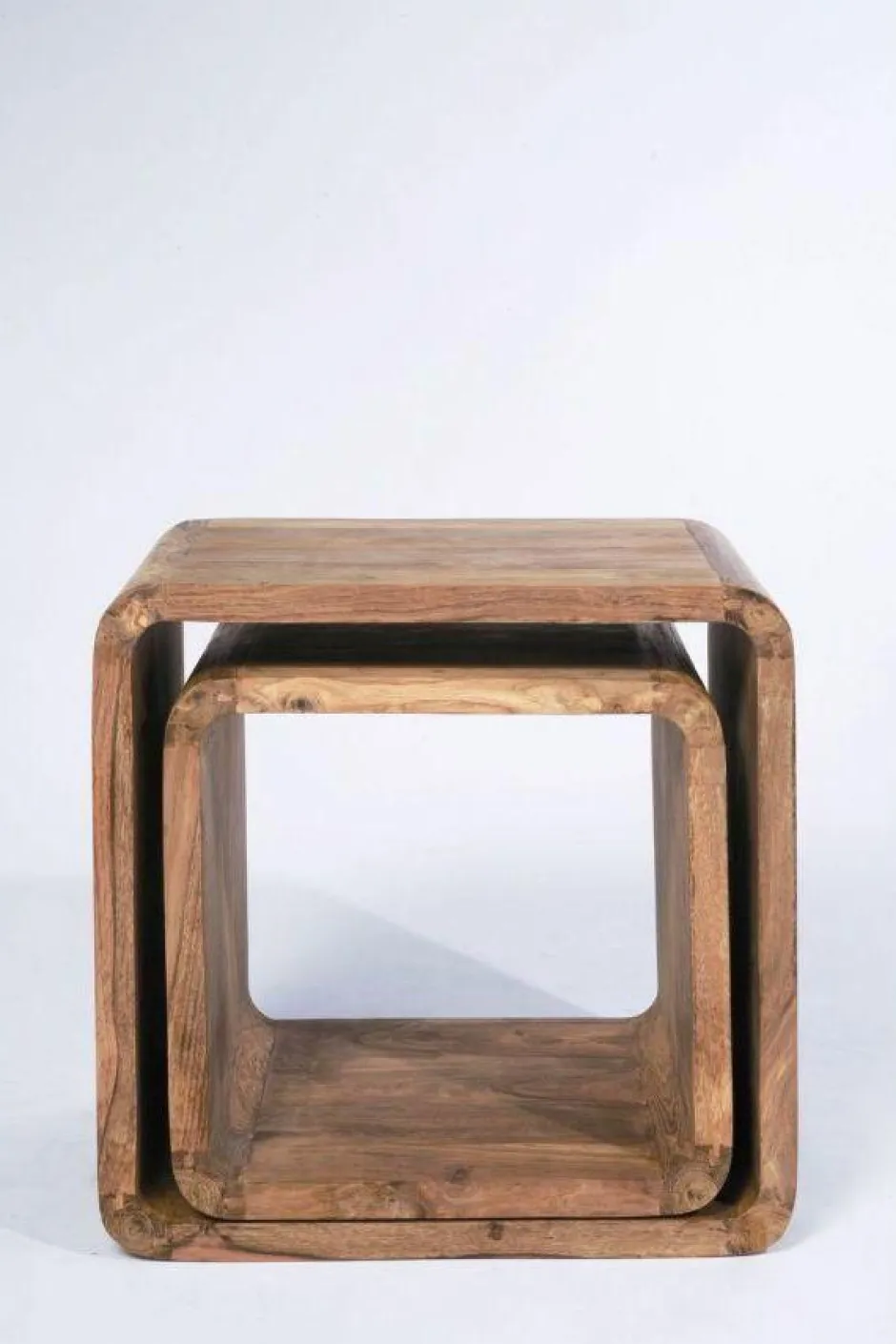 Zestaw Dwóch Stolików Kawowych Authentico Cube Drewniane*KARE Design