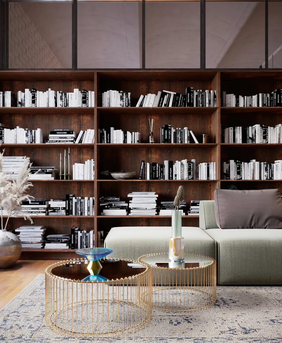 Zestaw Dwóch Stolików Kawowych Wire Mosiężne*KARE Design Hot