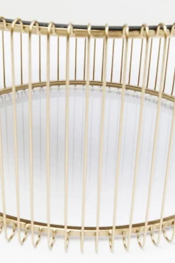 Zestaw Dwóch Stolików Kawowych Wire Mosiężne*KARE Design Hot