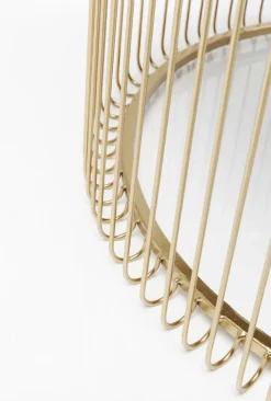 Zestaw Dwóch Stolików Kawowych Wire Mosiężne*KARE Design Hot