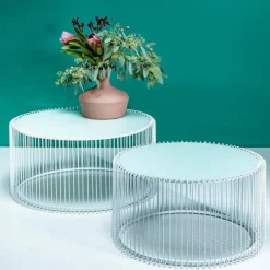 Zestaw Dwóch Stolików Kawowych Wire Białe*KARE Design Discount