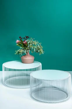 Zestaw Dwóch Stolików Kawowych Wire Białe*KARE Design Discount