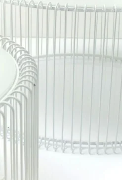 Zestaw Dwóch Stolików Kawowych Wire Białe*KARE Design Discount