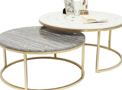 Zestaw Dwóch Stolików Kawowych Mystic Round Kolorowe Ø90*KARE Design Sale