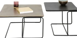 Zestaw Dwóch Stolików Kawowych Aluminium Złoty I Czarny*KARE Design Best