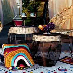 Zestaw Dwóch Stolików Kawowych African Drums Czarne*KARE Design Best