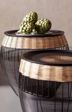 Zestaw Dwóch Stolików Kawowych African Drums Czarne*KARE Design Best
