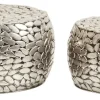Zestaw Dwóch Stolików Kawowych Pebbles Deluxe Srebrne*KARE Design Best