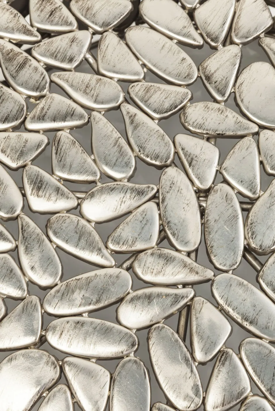 Zestaw Dwóch Stolików Kawowych Pebbles Deluxe Srebrne*KARE Design Best