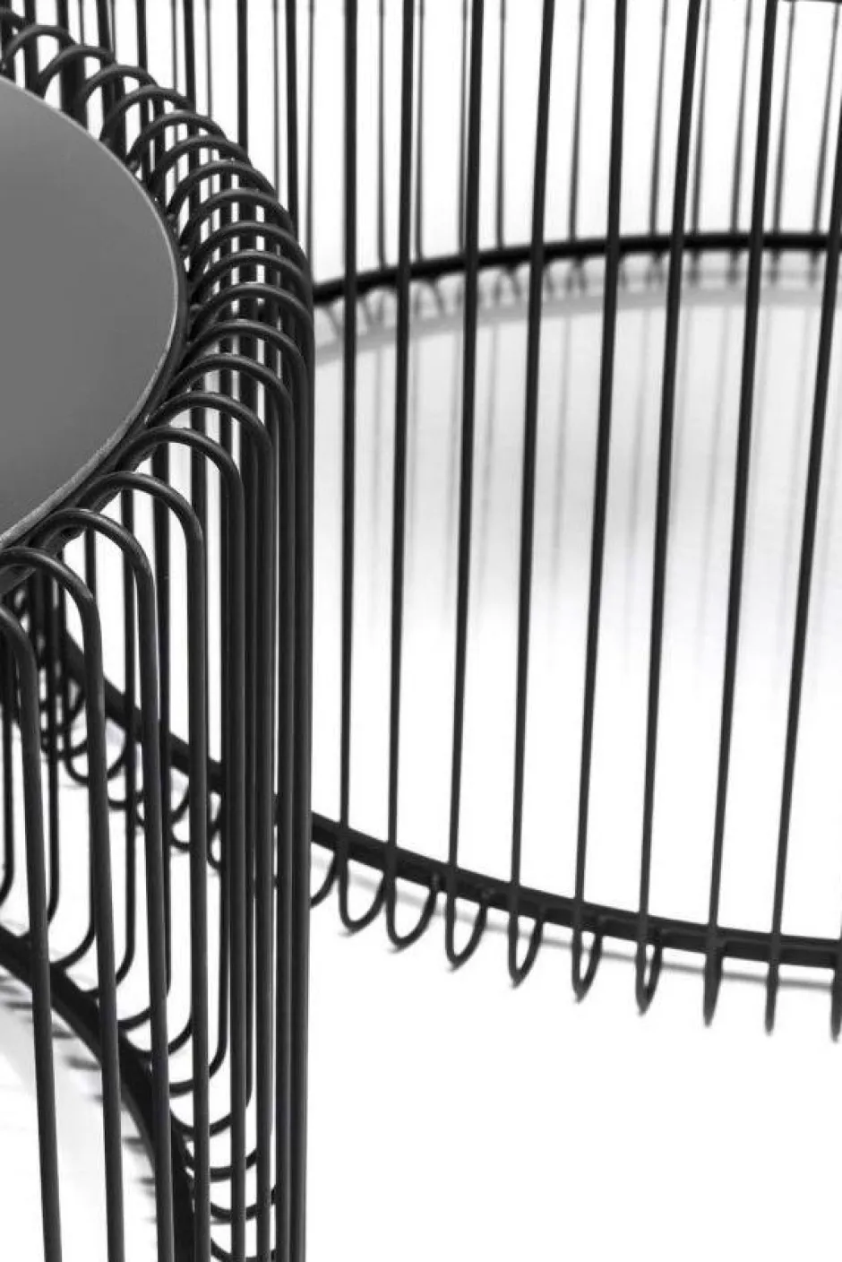 Zestaw Dwóch Stolików Kawowych Wire Czarne*KARE Design Sale