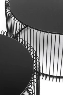 Zestaw Dwóch Stolików Kawowych Wire Czarne*KARE Design Sale