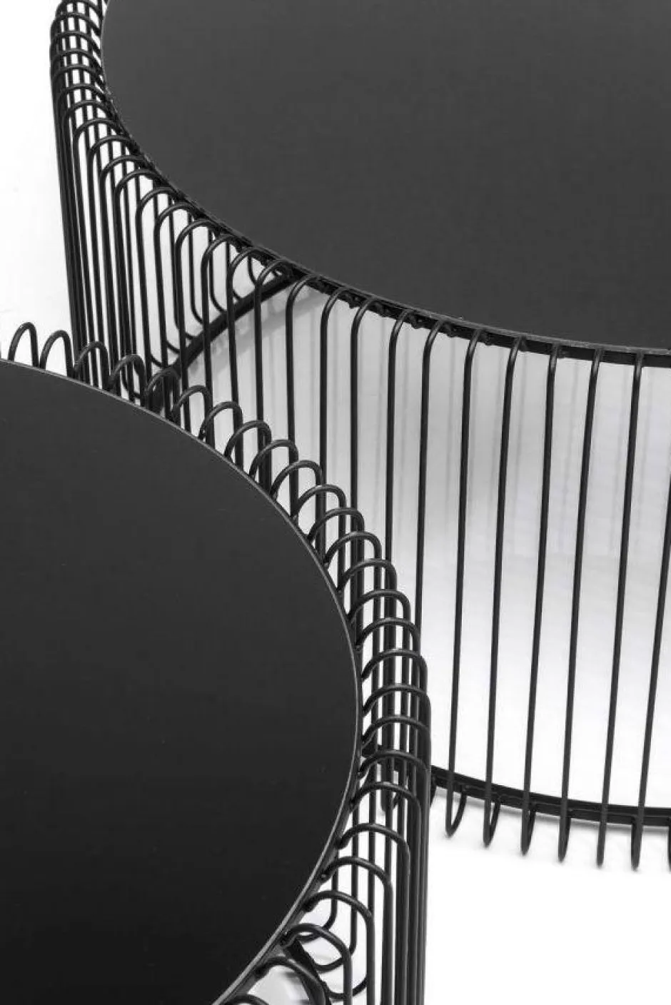 Zestaw Dwóch Stolików Kawowych Wire Czarne*KARE Design Sale